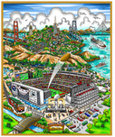 Charles Fazzino 3D Art Charles Fazzino 3D Art NFL: Super Bowl 50 (DX)